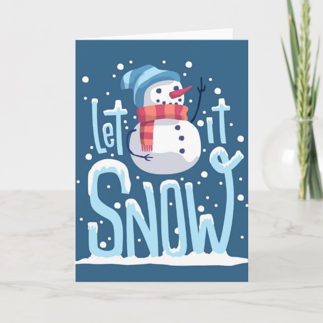 snowman Christmas Holiday Card (Front)