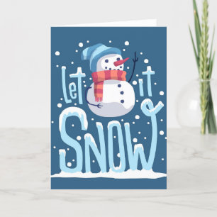 snowman Christmas Holiday Card