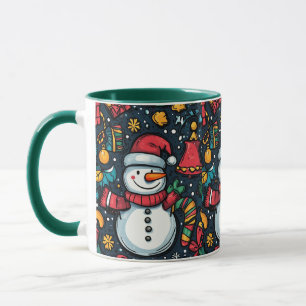 Snowman Christmas Holiday Winter Combo Design Mug