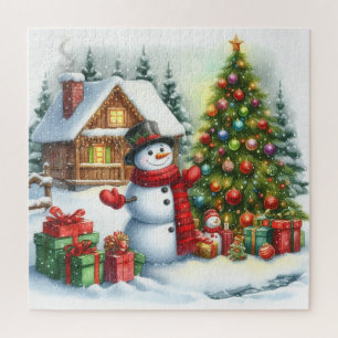 Snowman christmas jigsaw puzzle