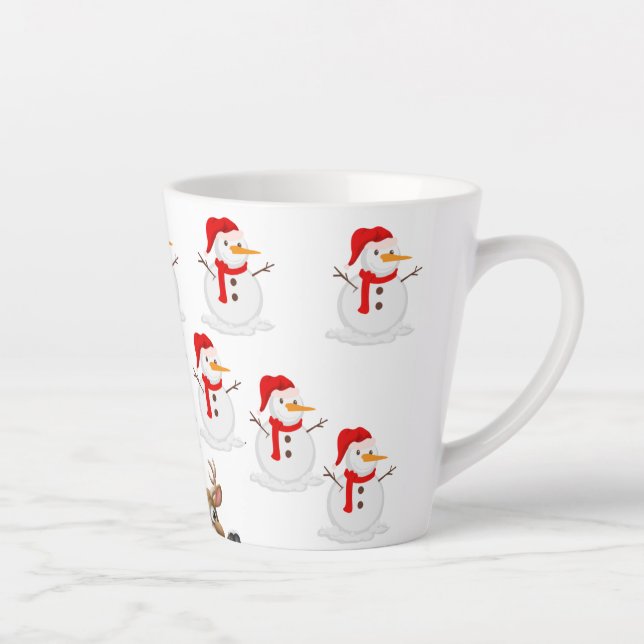 Snowman Christmas Latte Mug (Right)