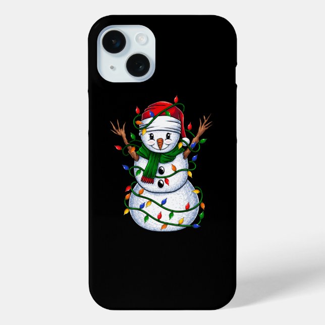 snowman christmas lights Case-Mate iPhone case (Back)