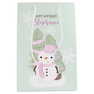 Snowman Christmas Medium Gift Bag