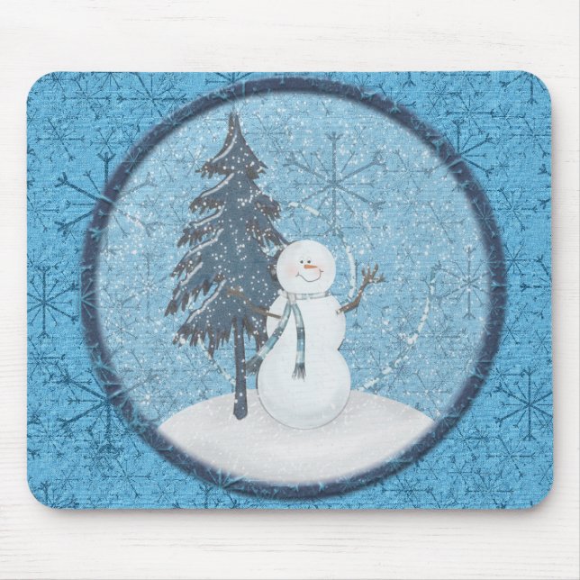 Snowman Christmas Mousepad (Front)