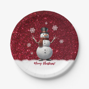 Snowman- Christmas- Paper Plate