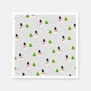 Snowman Christmas Party Napkins