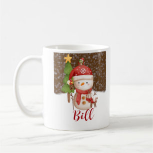 Snowman, Christmas Personalised Coffee Mug
