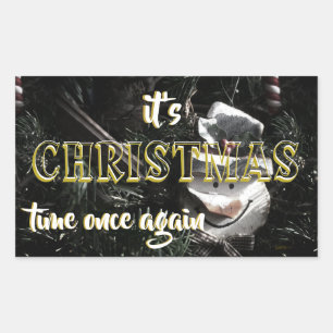 Snowman Christmas Rectangular Sticker