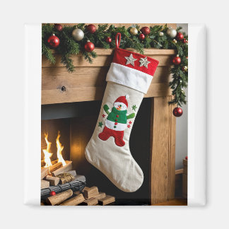 Snowman Christmas stocking Magnet