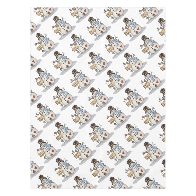 Snowman Christmas Tablecloth (Front)