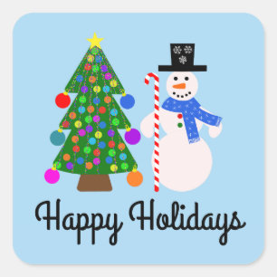 Snowman & Christmas Tree #4-2 Stickers
