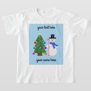 Snowman & Christmas Tree #4 T-Shirt