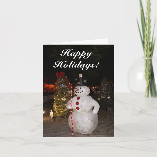 Snowman & Christmas Tree Card (Front)