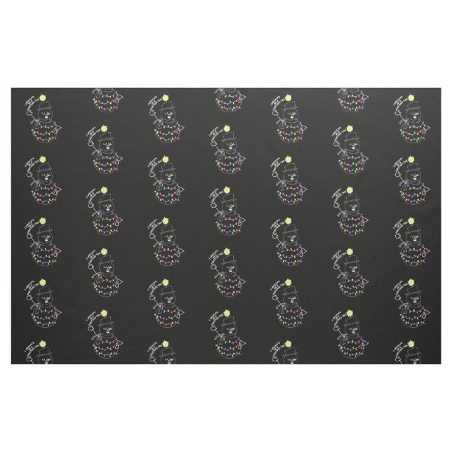 Snowman Christmas Tree Fabric (Fat Quarter)