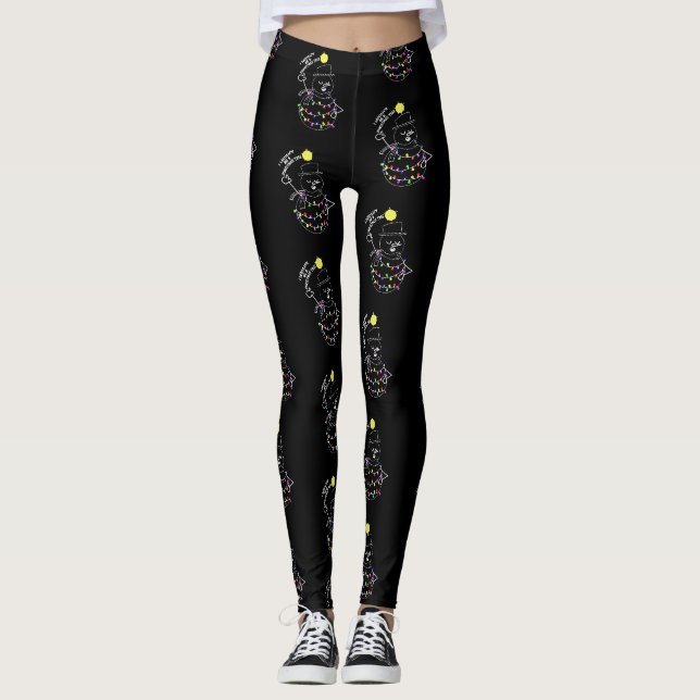 Snowman Christmas Tree Leggings (Front)
