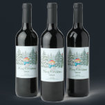 Snowman Christmas Wine Label<br><div class="desc">Add this adorable Snowman Christmas Wine Label to your holiday party supplies! This unique design is all ready for you to customise! Exclusive from Up On the Mountain.</div>