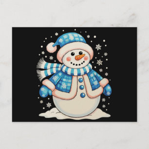 Snowman Christmas Xmas Winter Holiday Season Postcard