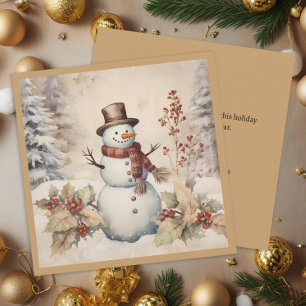 Snowman Classic Vintage Winter Christmas Holiday