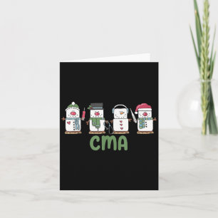 Snowman Cma Nurse Christmas Certified Medical Ista Card