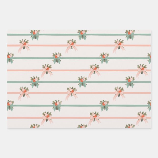 Snowman Collection Holiday Wrapping Paper Sheet (Front)