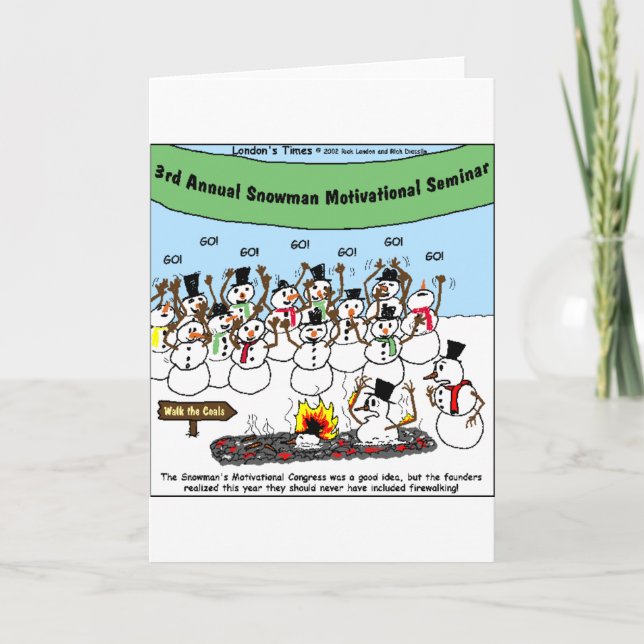 Snowman Convention Funny Christmas Gifts & Tees Holiday Card (Front)