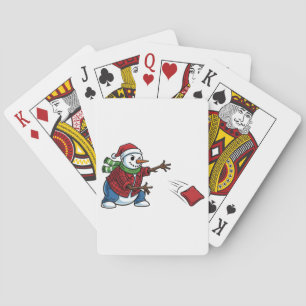 Snowman Cornhole Christmas 2026 Holiday Tailgate Playing Cards