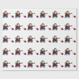 Snowman Cornhole Christmas 2026 Holiday Tailgate Wrapping Paper