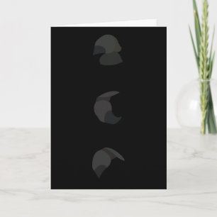 Snowman Costume Three Black Buttons On White Card