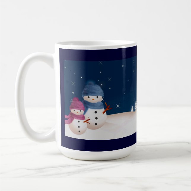 Snowman Couple Coffee Mug (Left)