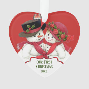 Snowman Couple, First Christmas Ornament