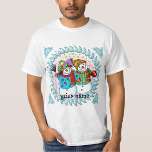 Snowman Couple t-shirts