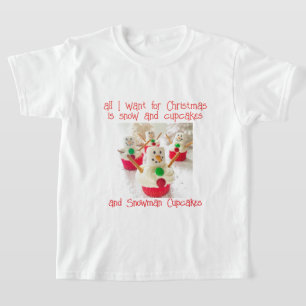 Snowman Cupcakes T-Shirt