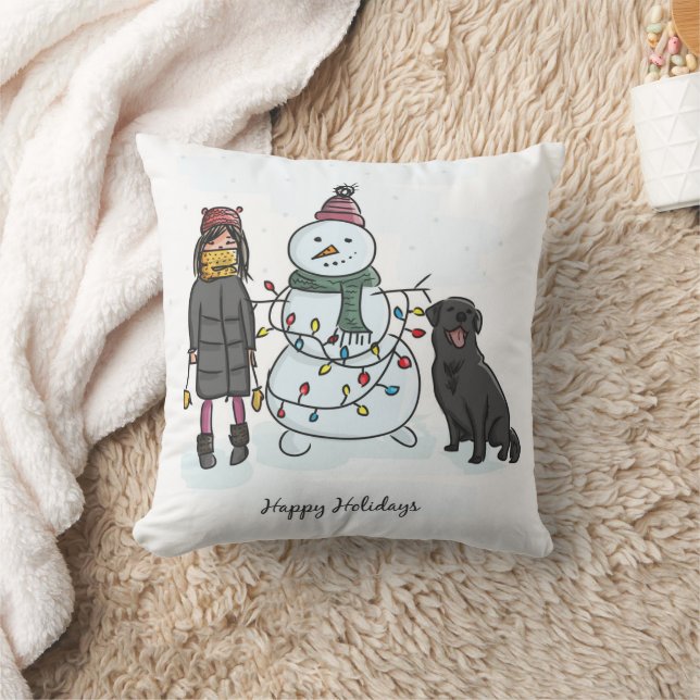 Snowman Cushion (Blanket)