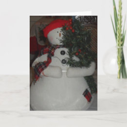 SNOWMAN CUSTOM CHRISTMAS CARD