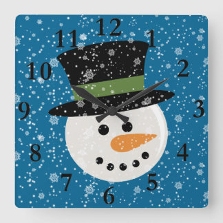 SNOWMAN CUTE FACE CLOCK