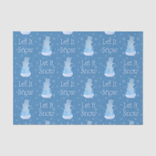 Snowman Cutout Let it Snow Tissue Paper