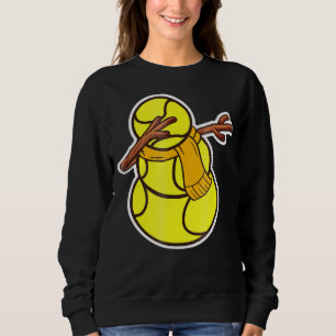 Snowman Dab Tennis Xmas Pajama Sweatshirt