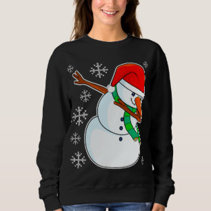 Snowman Dabbing Christmas Dab Xmas Kids Boys Girls Sweatshirt