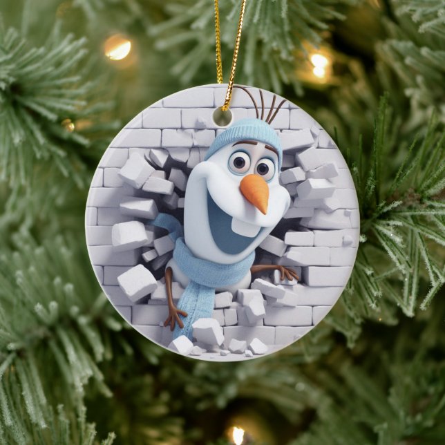 Snowman Decor Ceramic Ornament (Tree)