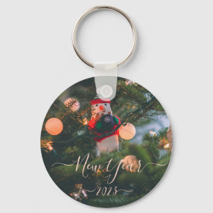 Snowman decor on the Christmas tree keychain