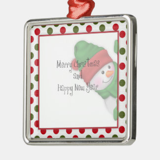 Snowman design Merry Christmas Tree Ornament