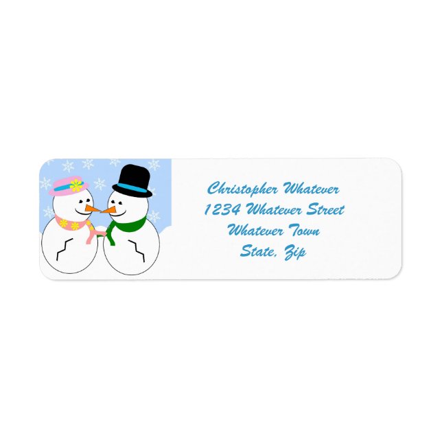 Snowman Design Return Address Label (Front)