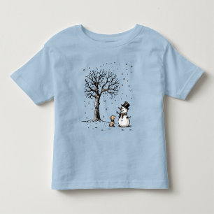 Snowman & Dog: Winter’s Friendship Toddler T-Shirt