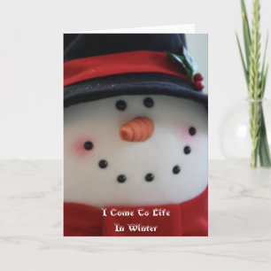 Snowman Dream Card