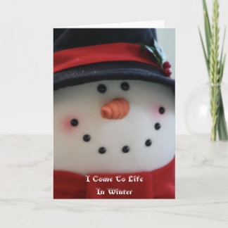 Snowman Dream Card