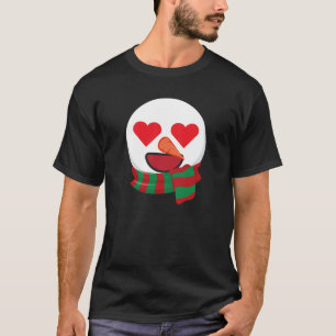 Snowman Emoticons Heart Eyes Christmas Snowman T-Shirt