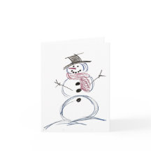 Snowman Epic Joy Christmas Greeting Card