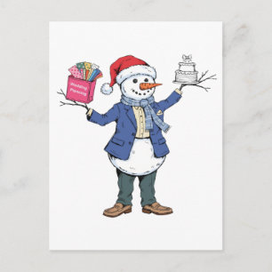 Snowman Event Organiser Christmas 2026 Holiday Invitation Postcard
