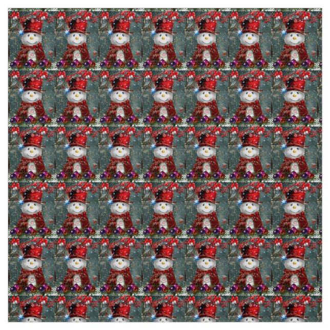 Snowman Fabric (Swatch)
