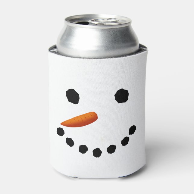 Snowman Face Can Cooler (Can Front)